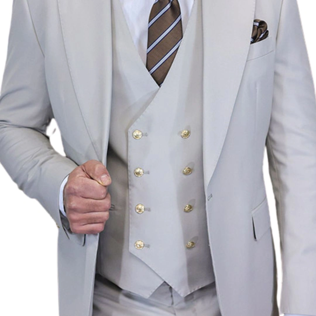 Aether Crest: Stijlvolle Ash Driekleurig Modern Fit Pak - Zeg het met Klasse!