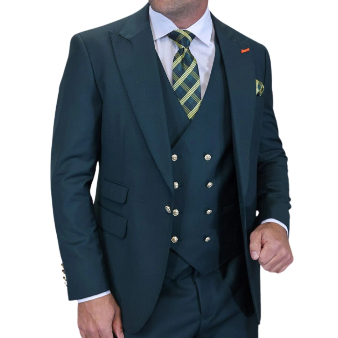 Aether Crest Collectie: Stijlvolle Jager, 3-Delig Modern Pak. Klaar voor de Jacht!